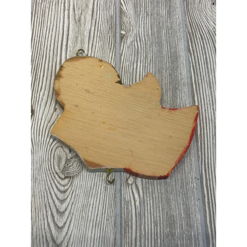 Vintage Hand Painted Wooden Angel Ornaments Set of 3 Folk Art Christmas Decor
